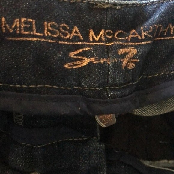 Melissa McCarthy Seven7 Slim Boot Cut Jean 20WX29” Slimming Silhouette Dark Wash - Picture 6 of 10